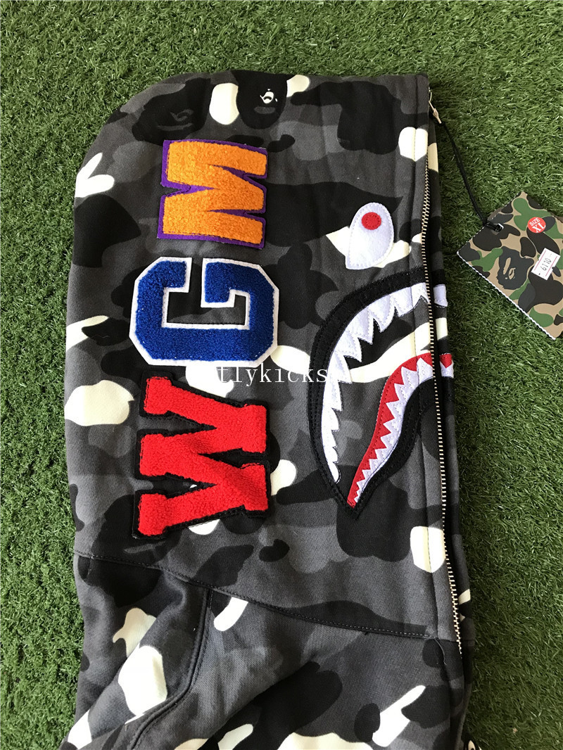 A Bathing Ape Bape Shark Hoodie Grey